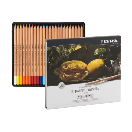 Set of 24 Lyra Rembrandt Aquarelle Artists Coloured Pencils Open Set