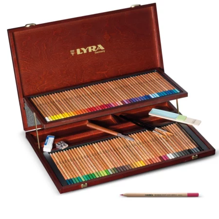 Lyra Rembrandt Aquarelle Prestige Wooden Box Pencil Set 96's