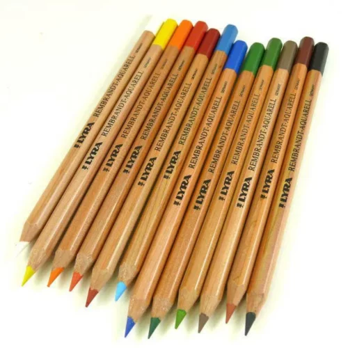 Lyra Rembrandt Aquarelle Prestige Wooden Box Pencil Set 96's Loose Pencils