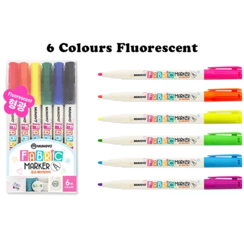 Mungyo Fabric Marker Fluorescent Set Loose Markers