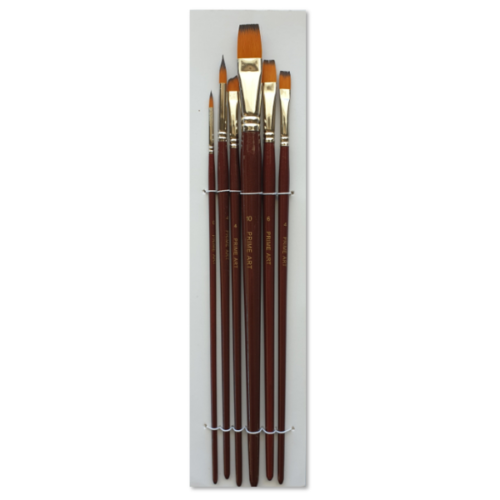 Prime Art Golden Brown Synthetic 101 Brush Set B