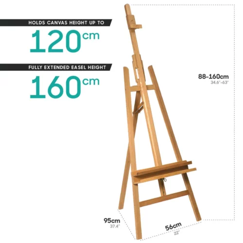 Mont Marte Wooden Floor Easel with Tilt