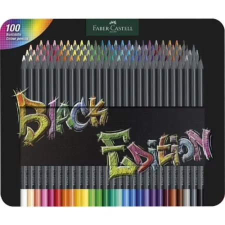 set-of-100-faber-castell-black-edition-colour-pencils-in-tin