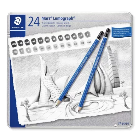 staedtler-mars-lumograph-graphite-pencil-set-24-piece