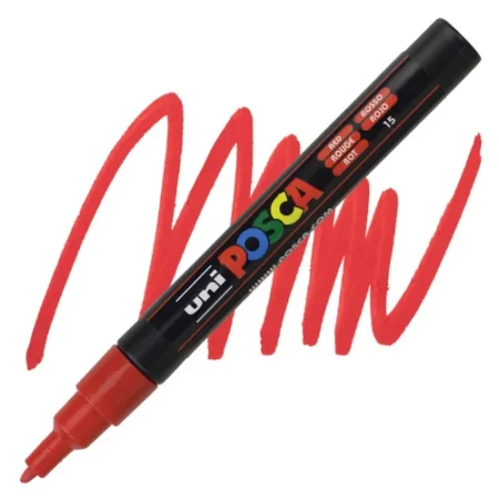 red-posca-marker-fine-tip-3m