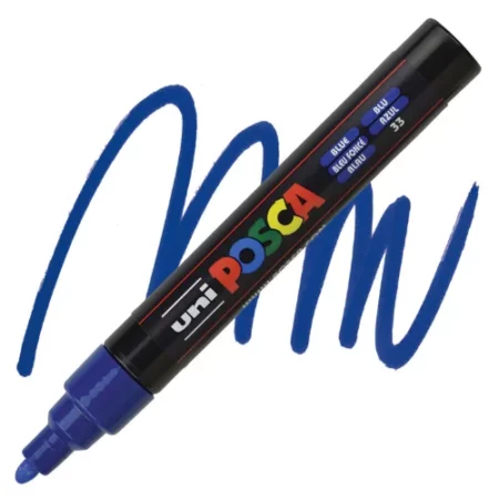 blue-posca-marker-medium-tip-5m