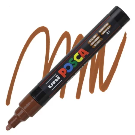 brown-posca-marker-medium-tip-5m