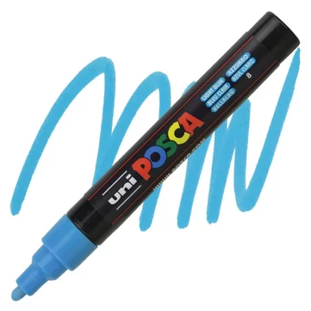 light-blue-posca-marker-medium-tip-5m