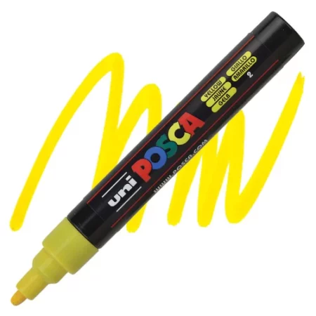yellow-posca-marker-medium-tip-5m