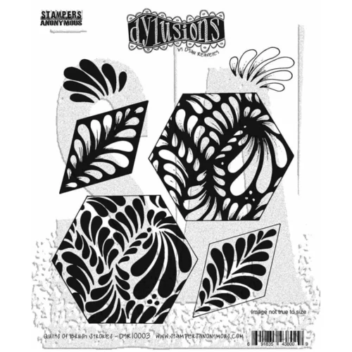 Quilts of Brush Strokes Dylusions Cling Mount Rubber Stamp