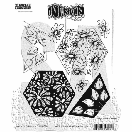 Quilts of Daisies Dylusions Cling Mount Rubber Stamp