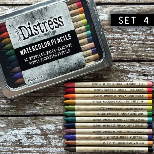 Set 4 Tim Holtz Distress Watercolour Pencils.